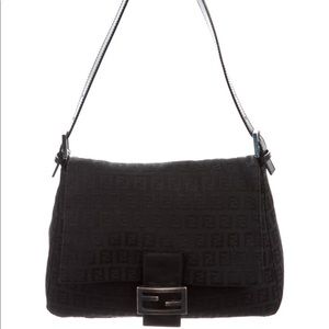 FENDI black zucca ff forever mama bag (AUTHENTIC)